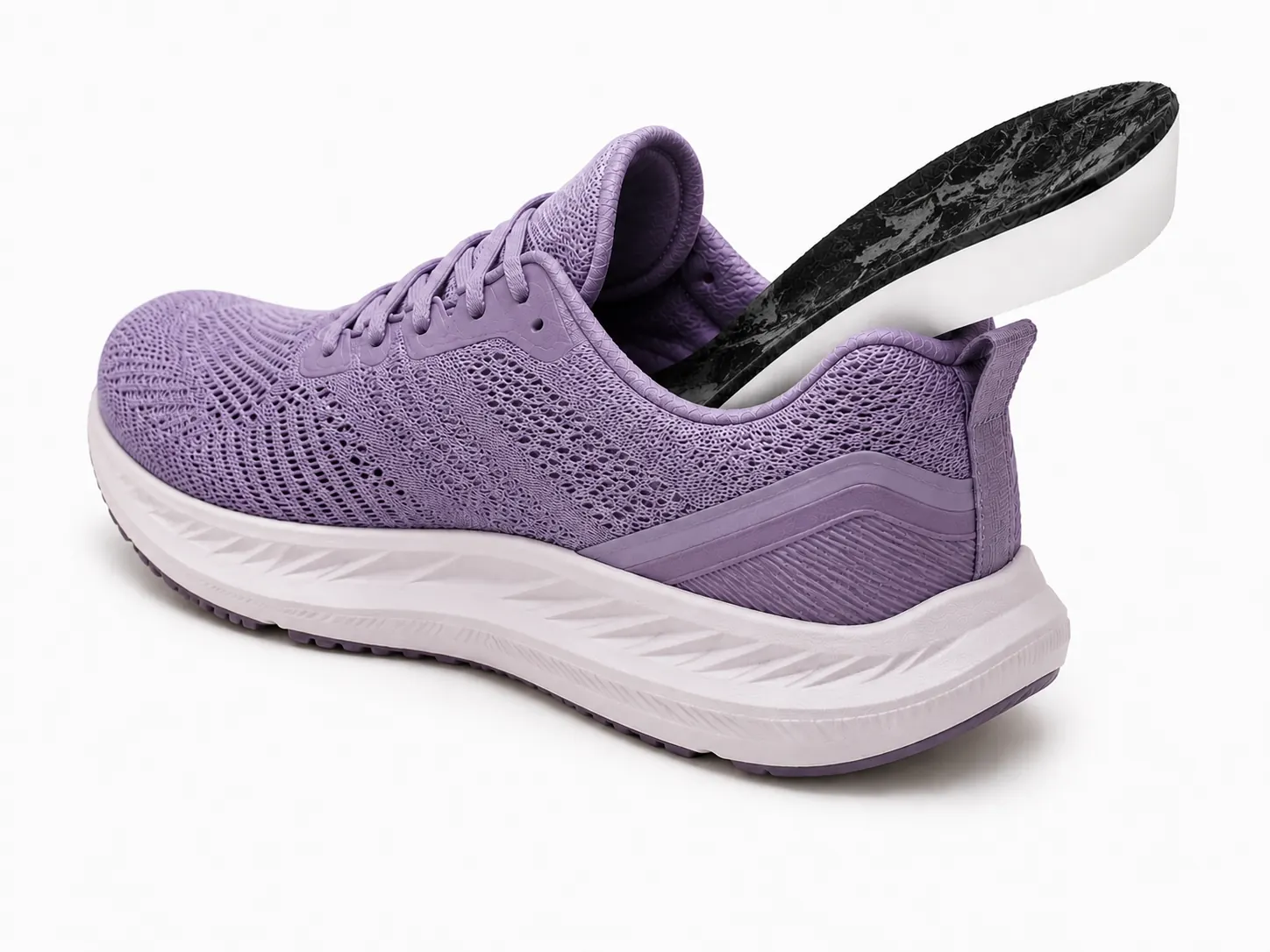 Cloud insole inserted into running sneaker