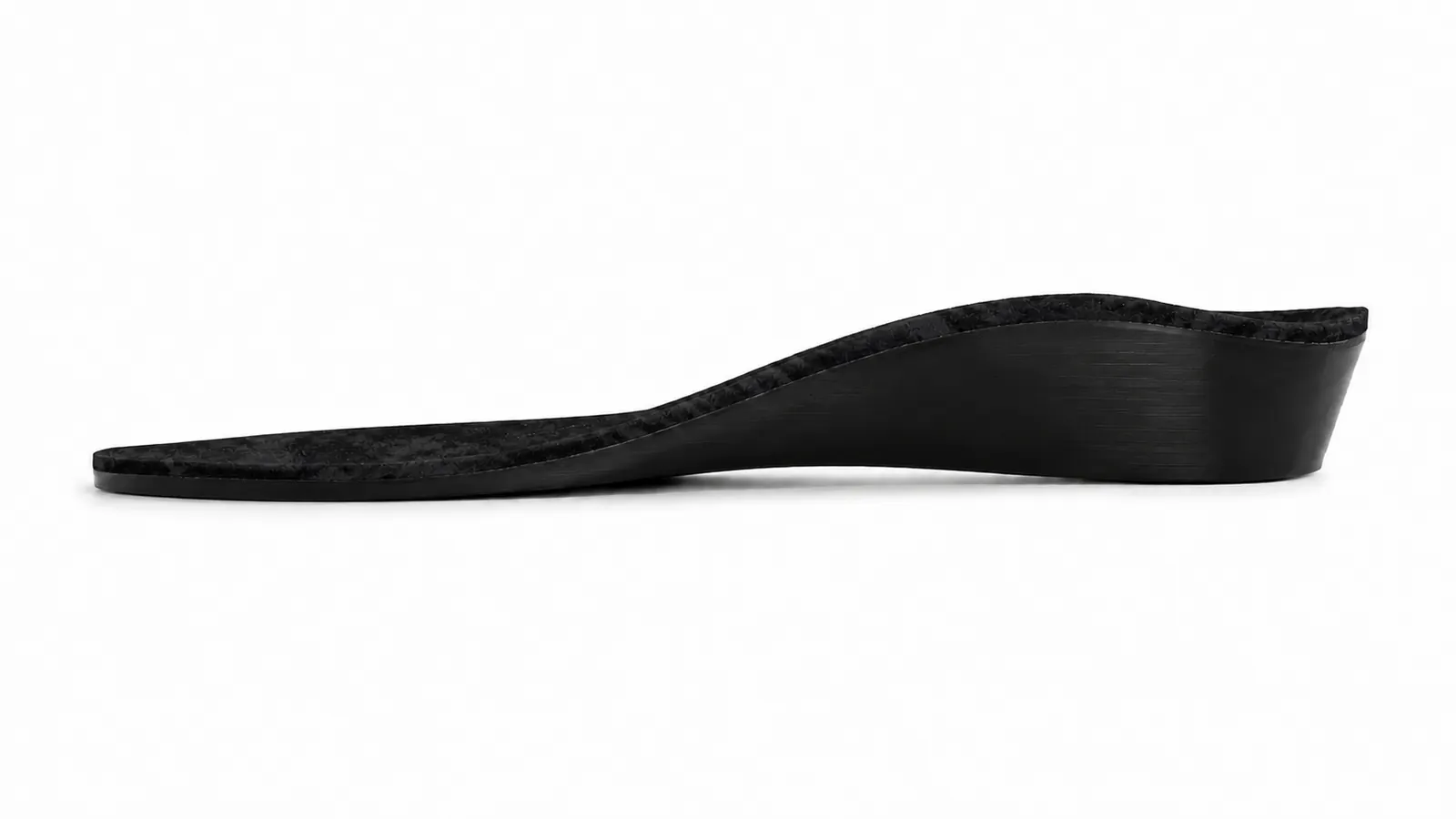 Core insole side profile showing firm arch shell